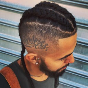 French Braids Undercut Fade