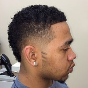 Short Mohawk With Sideburn Design