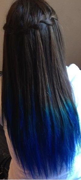 Images Of Brown Hair With Blue Dip Dye Www Industrious Info