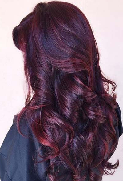 hair dark deep fuchsia styles colors purple highlights latinas burgundy hairstylehub hairstyles amazing rich fall reds showstopping sultry short violet