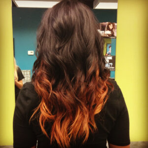 Copper on Brunette Ombre