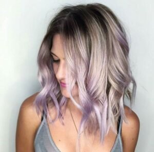 Subtle Champagne Purple Balayage