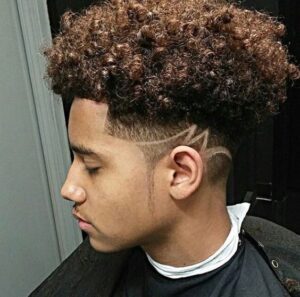 afro curls with low undercut