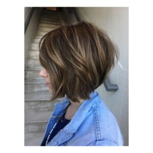 textured stacked bob