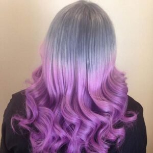 grey and lilac ombre style