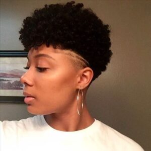 tapered curls shaved temples