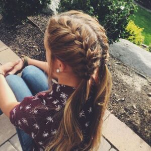 french braid pigtails