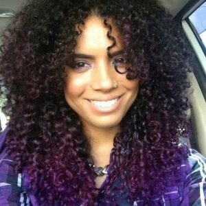 purple ombre curls