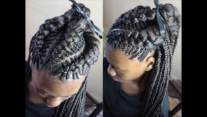extra thick fishbone braids with weave