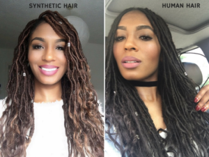 goddess locs human vs synthetic hair