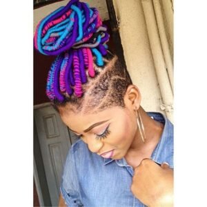 rainbow yarn locs