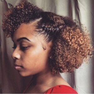 natural hair with flat twist