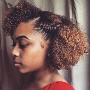 natural hair with flat twist