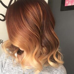 red and blonde color melt