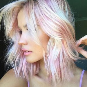 Bubblegum Pink and Blonde Hair
