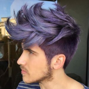Purple Hair with Large Spikes