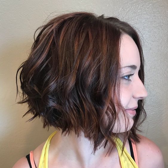 Brunette with Cinnamon and Pink Highlights