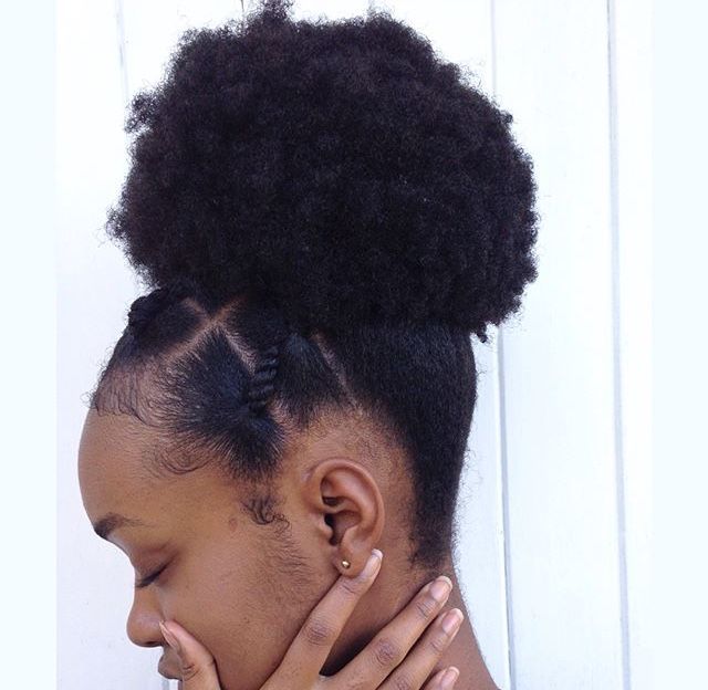 Parts And Twists Pineapple Hairstyle