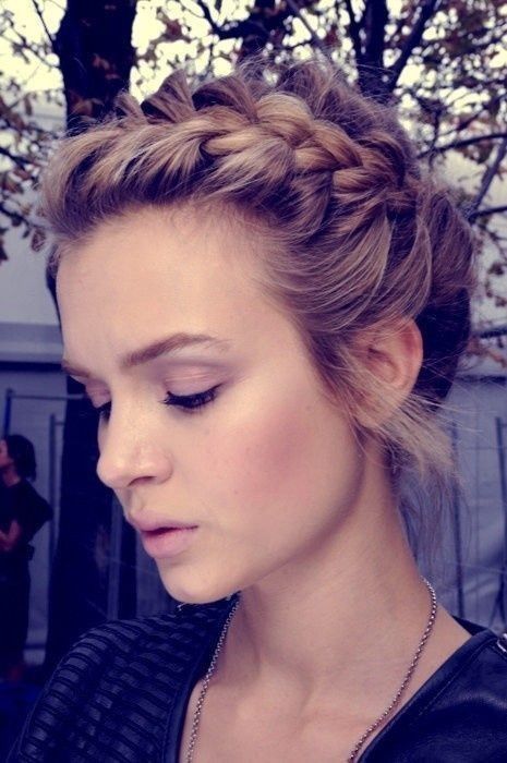 Braided Updo with Chic Texture