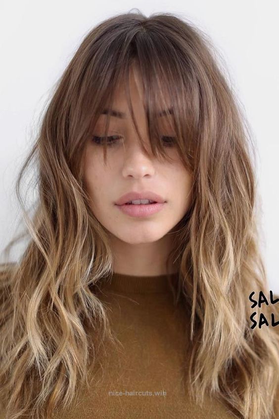 Wavy Ombre and Wispy Bangs