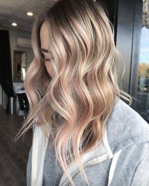 Ash Blonde Tortoiseshell with Baby Pink Highlights