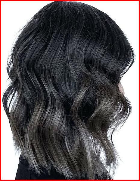 Black Hair with Subtle White Highlights