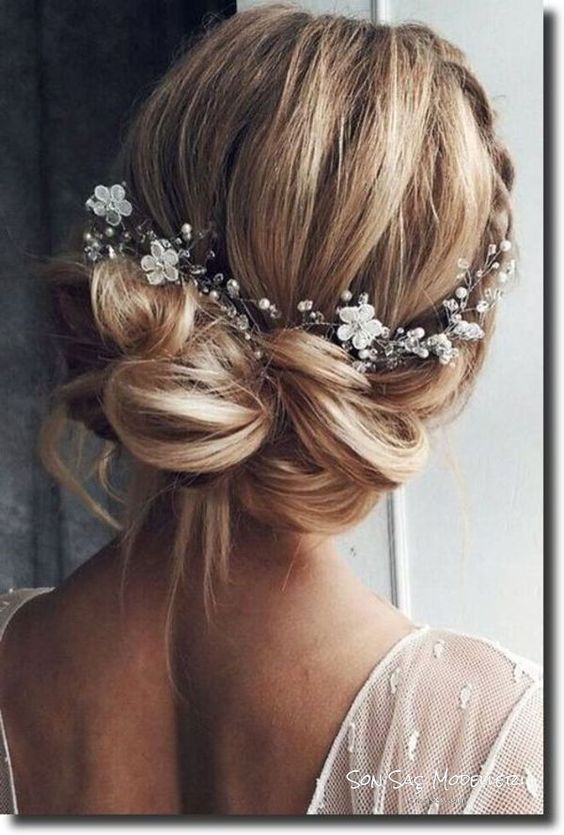 Elegant Low Pinned Bridal Style