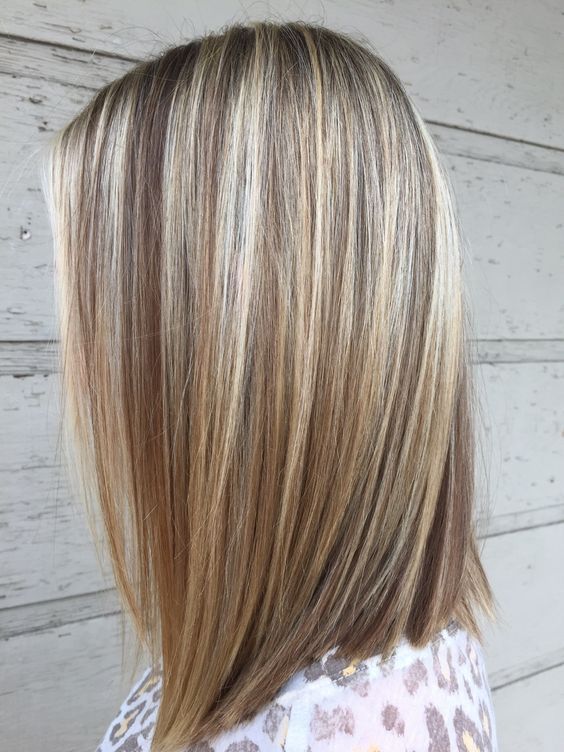 Ash Blonde with Caramel Highlights