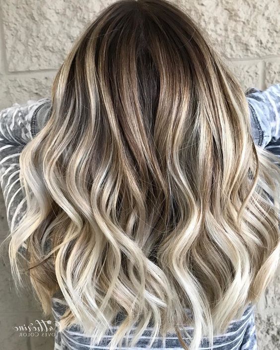 Ash Brown with Icy Blonde and Caramel Highlights