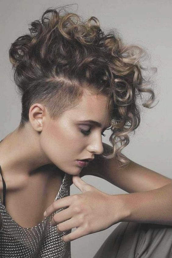 Short Curly Style with Undercut