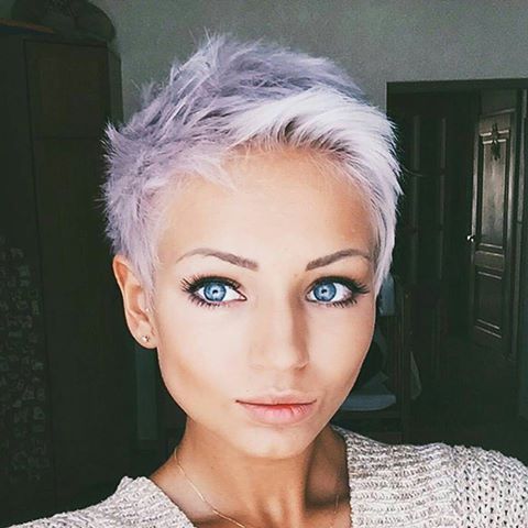Icy Lilac Pixie Cut