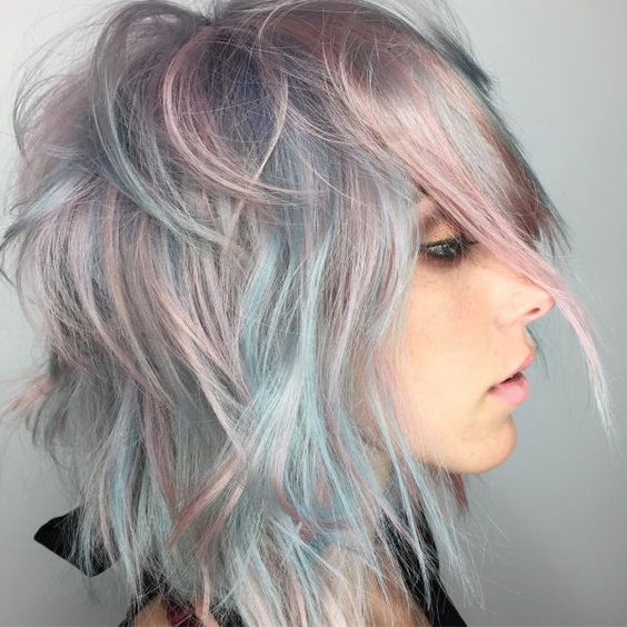 Unicorn Hair with Messy Layers