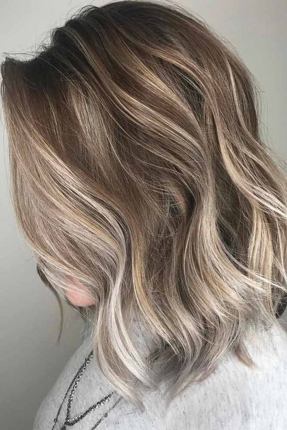 Ashy Hair with Toasted Coconut Highlights