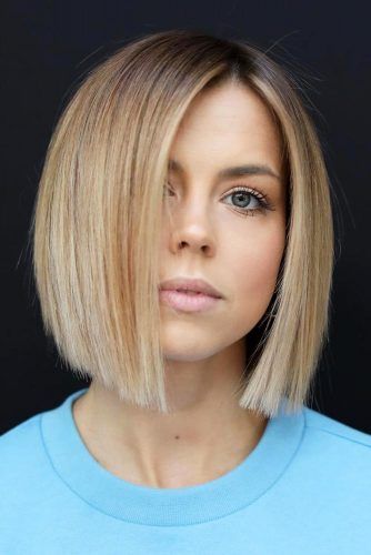 Blunt Bob with Side-Part