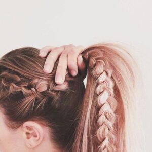 long side braid ponytail