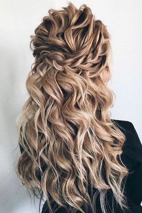 Waterfall Braid in Curly Hair