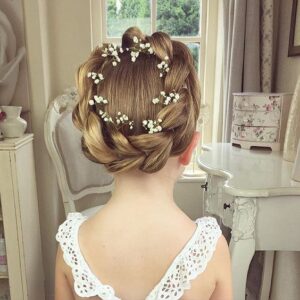 hair crown with flowers