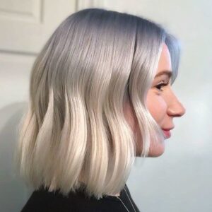 Ash Blue Hair with Touches of Icy Blue