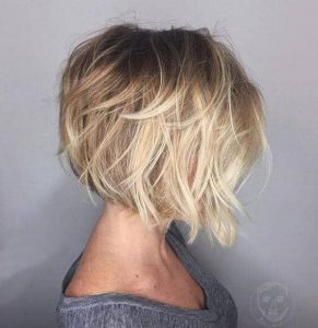 Toffee Bob with Golden Blonde Highlights