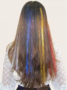 Chunky Tinsel Hair Extensions in Multiple Colours