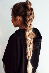 Relaxed French Braid Ponytail