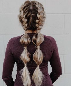 french braid to bubbles