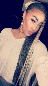 blonde braids with brown long