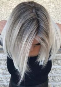 grey toned ombre blonde