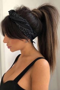 headband scarf ponytail