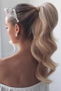 hollywood glam ponytail