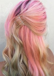 pink hair pins