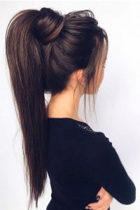 super straight ponytail