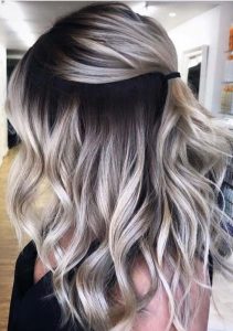 brown root blonde ombre