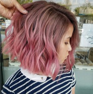 pink ashy brown ombre